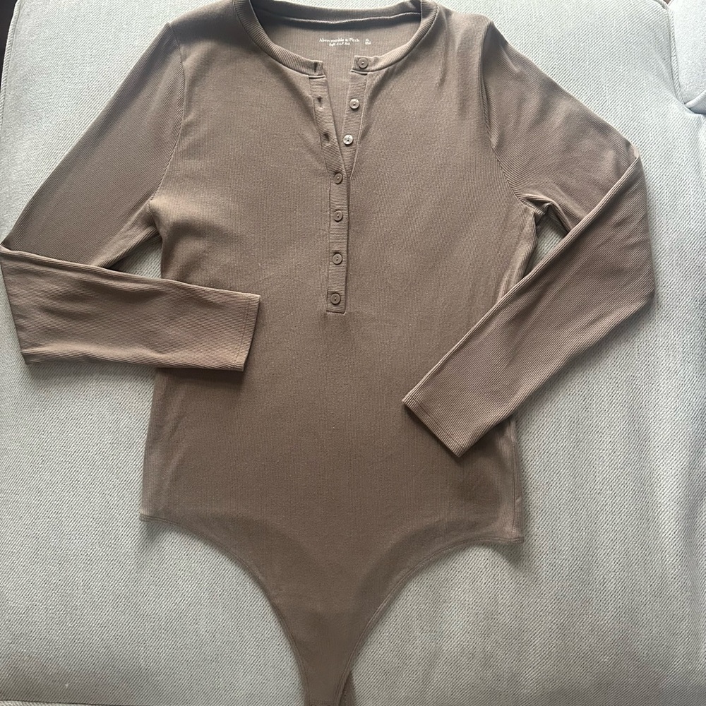 Abercrombie & Fitch Henley Ribbed Bodysuit